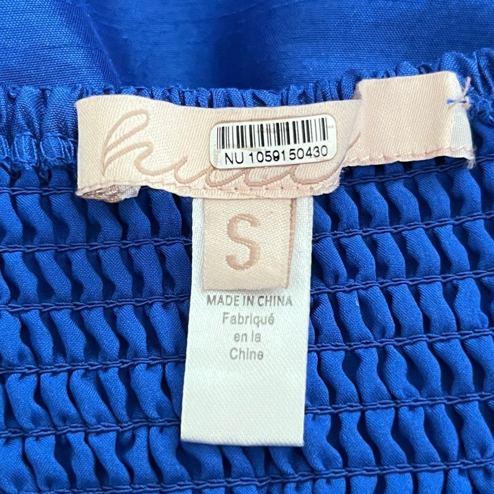 Hutch Royal Blue Midi Dress Medium Spaghetti Strap Fit Flare Wedding Guest - Picture 6 of 8